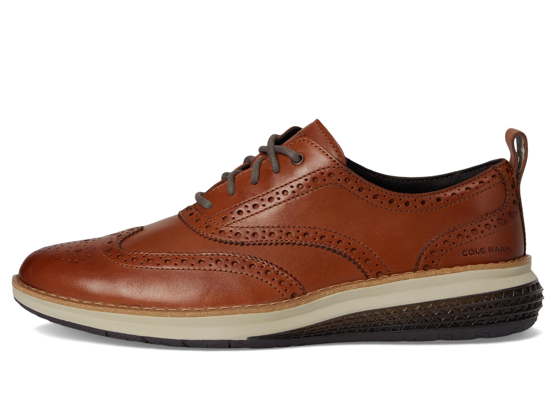 Туфли Cole Haan Original Grand Energy Weave Wing Tip Oxford, цвет British Tan/Ivory — фото 4