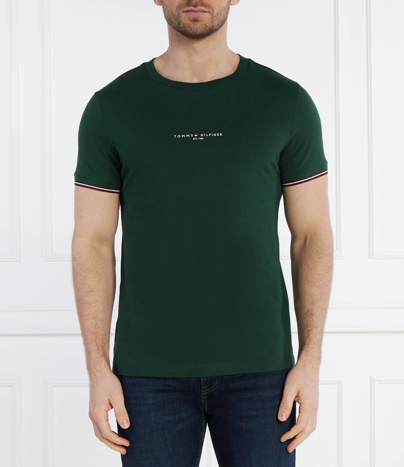 

Футболка Tommy Hilfiger Slim Fit, цвет verde bottiglia