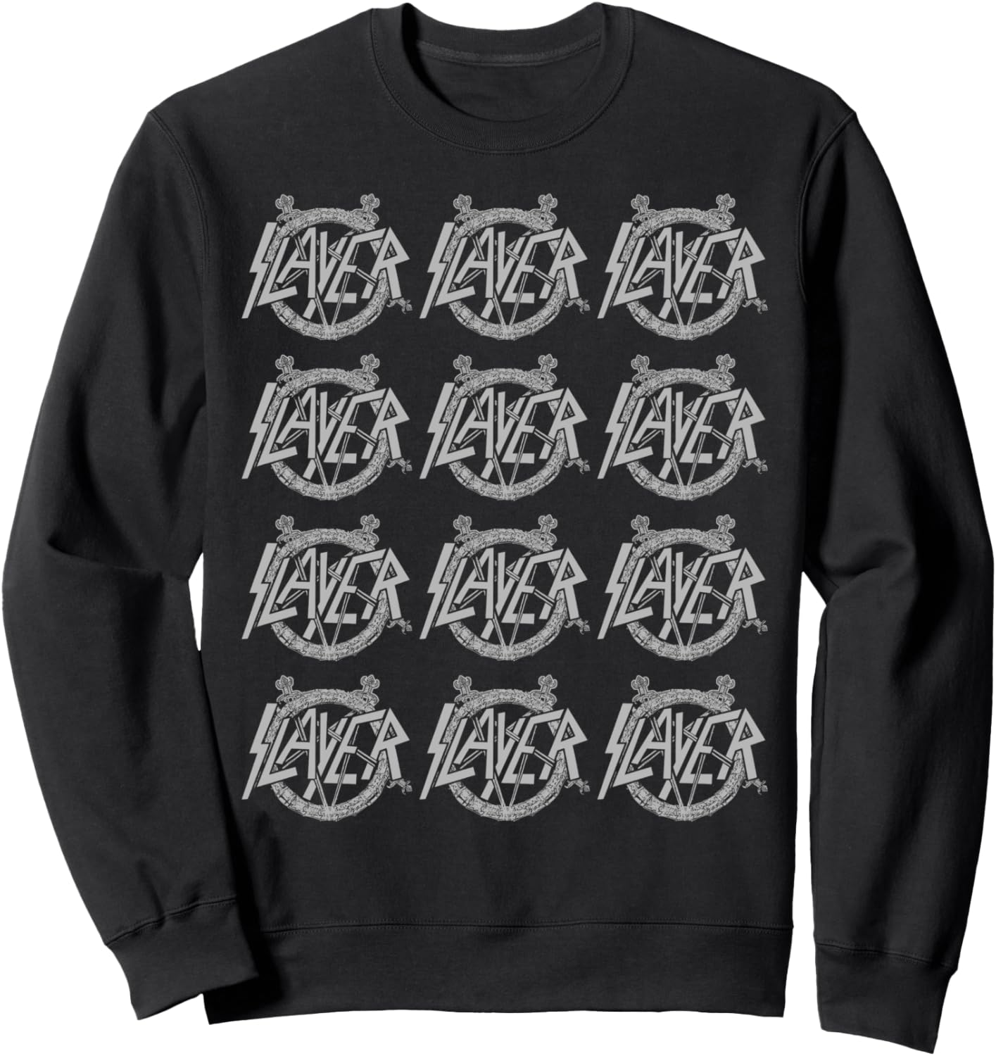 

Толстовка с сетчатым рисунком в виде тюленей, черная Slayer Official, Черный, Толстовка с сетчатым рисунком в виде тюленей, черная Slayer Official