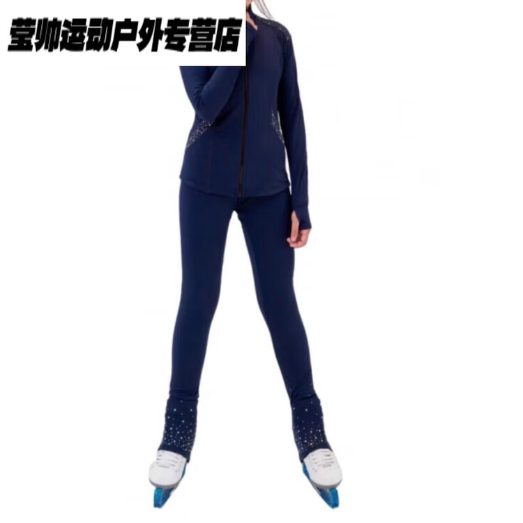 

HEAD Новый костюм для фигурного катания для женщин и детей, высокоэластичный, waterproof, дышащий, всесезонный комплект для тренировок с подкладкой из флиса, с курткой, обувью и брюками, navy blue, не подлежит возврату, размер XL