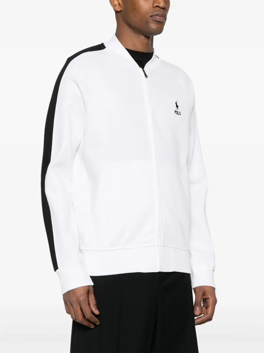 Толстовка на молнии с вышивкой Polo-pony Polo Ralph Lauren, белый — фото 3