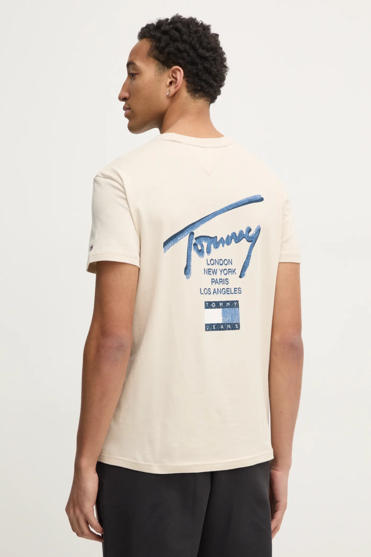 

Хлопковая футболка Tommy Jeans, бежевый