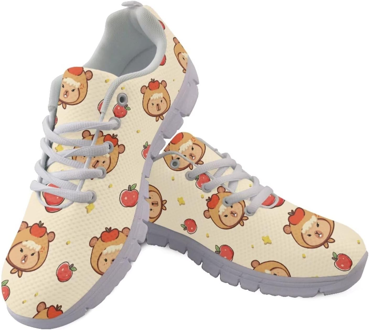 

Мужские удобные кроссовки PinUp Angel с графическим дизайном, дышащей сеткой, для повседневной ходьбы, бежевый