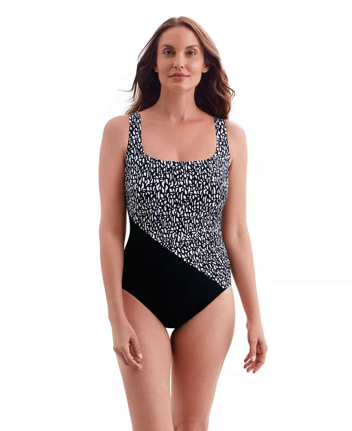 

Купальник цельный Summer Waves Side Shirred Tank с боковыми сборками Longitude by Mimi Flamingo, черный