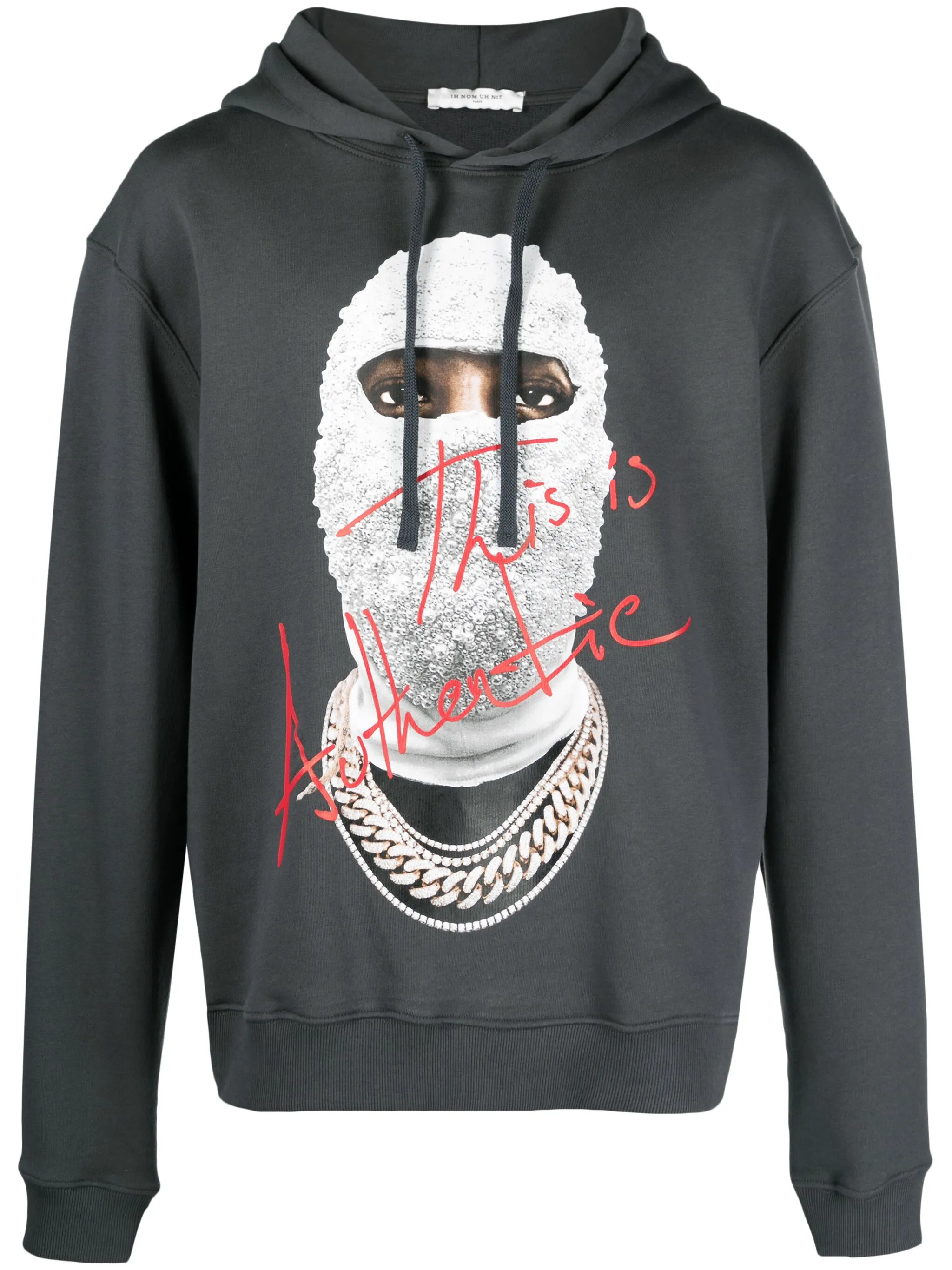 

Худи Mask Authentic с графичным принтом Ih Nom Uh Nit, серый