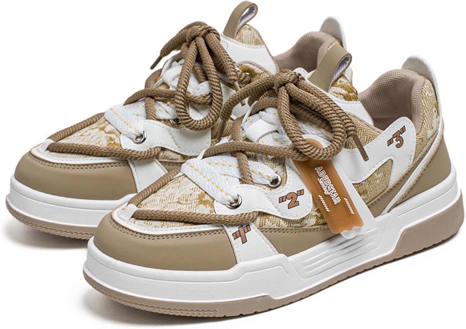 

Мужские ретро кроссовки с цветными блоками, повседневные прогулочные туфли на толстой подошве Floette, коричневый