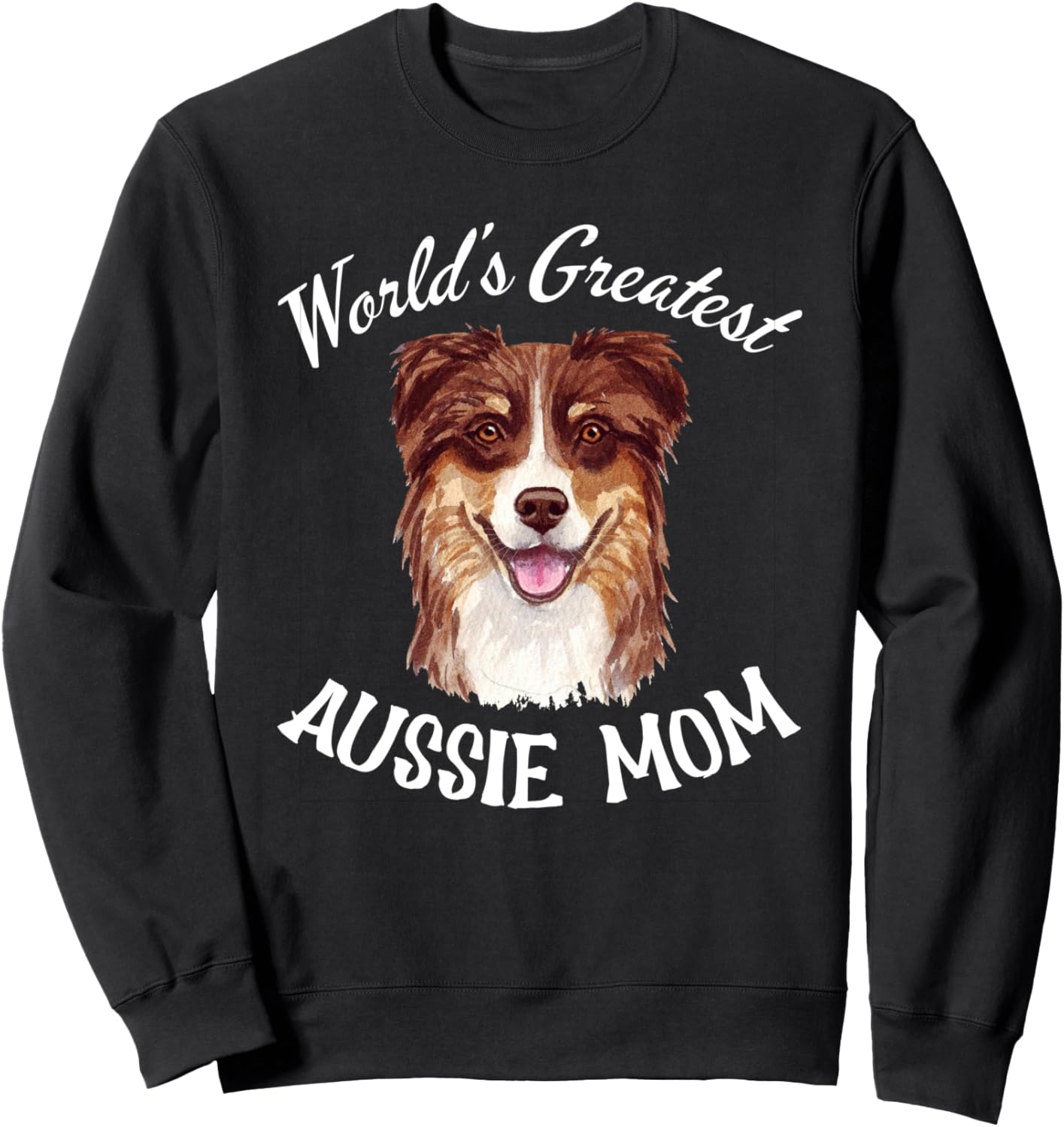 

Милая толстовка в подарок маме австралийской овчарки Мерле Australian Shepherd Gifts, черный