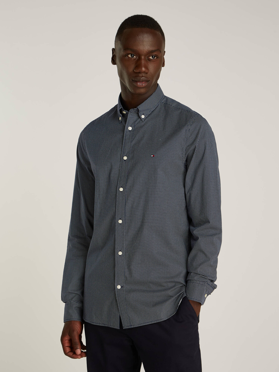 

Рубашка Tommy Hilfiger Slim Fit, темно-синий