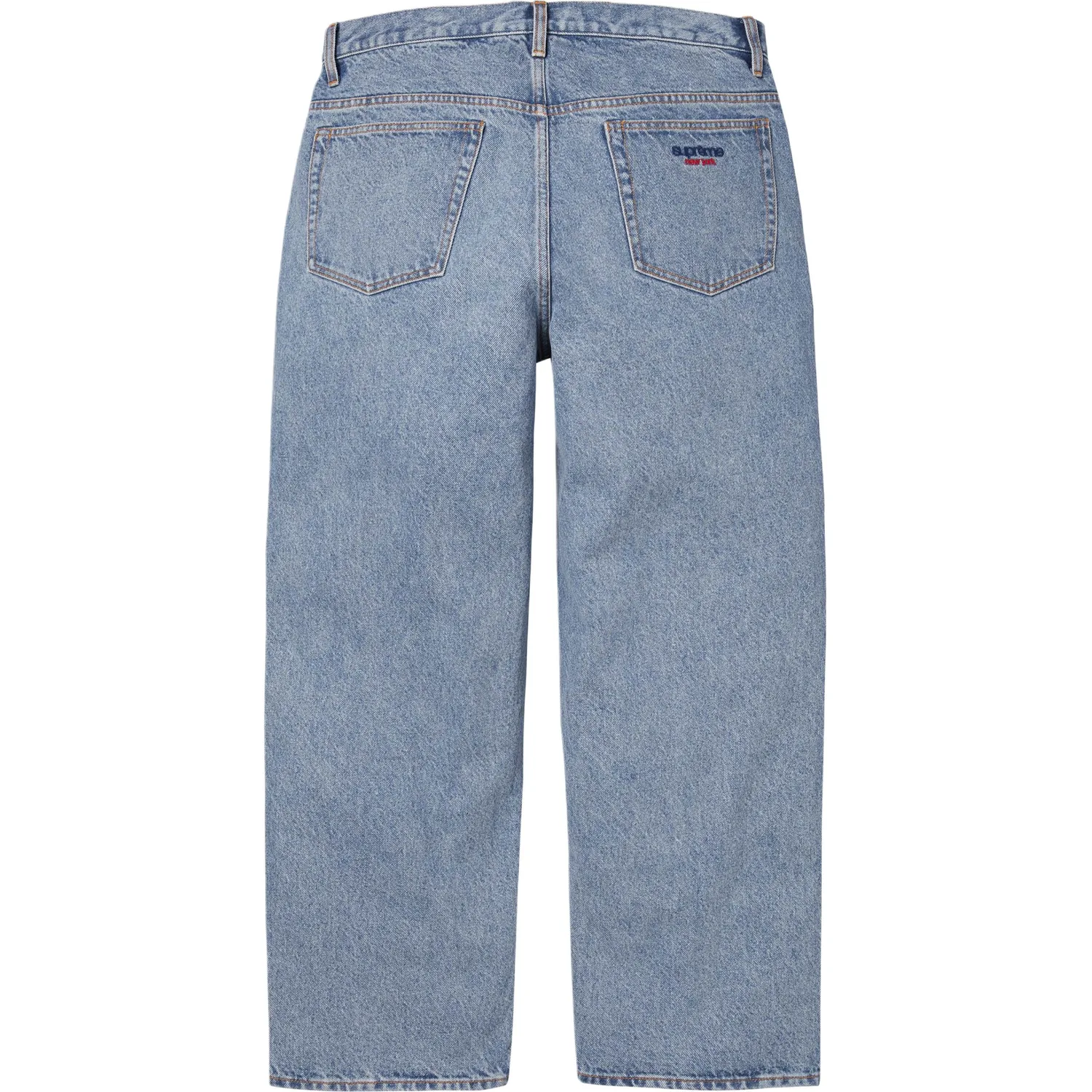 Джинсы Baggy Jean Unisex Supreme, Washed Light Blue — фото 4