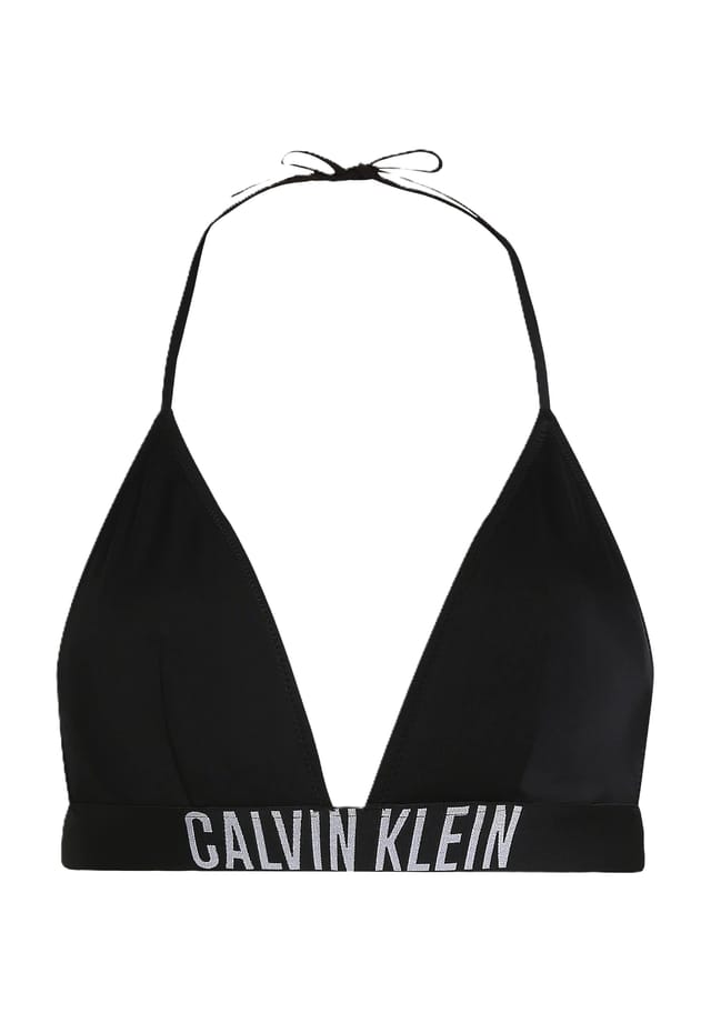 

Треугольный верх бикини с логотипом на талии Calvin Klein, черный