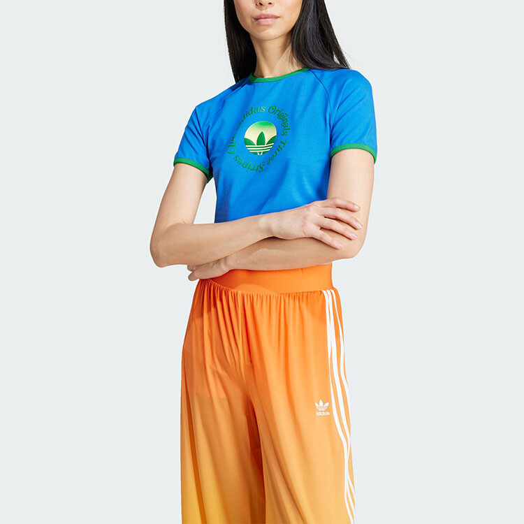 Adidas Originals Женская футболка, цвет Blue — фото 4
