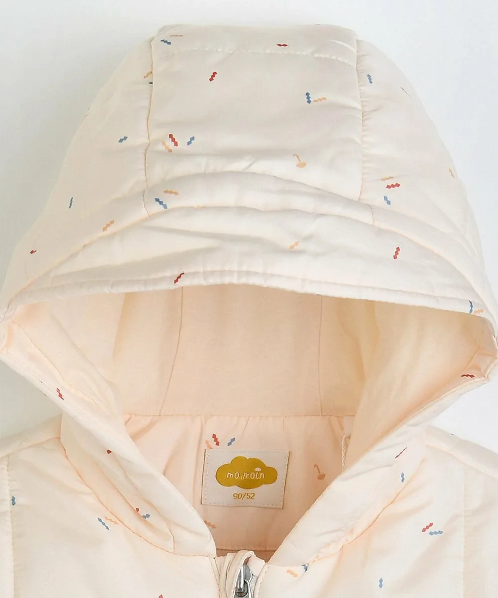 Легкая стеганая куртка с капюшоном Bear Moimoln, Cream — фото 4