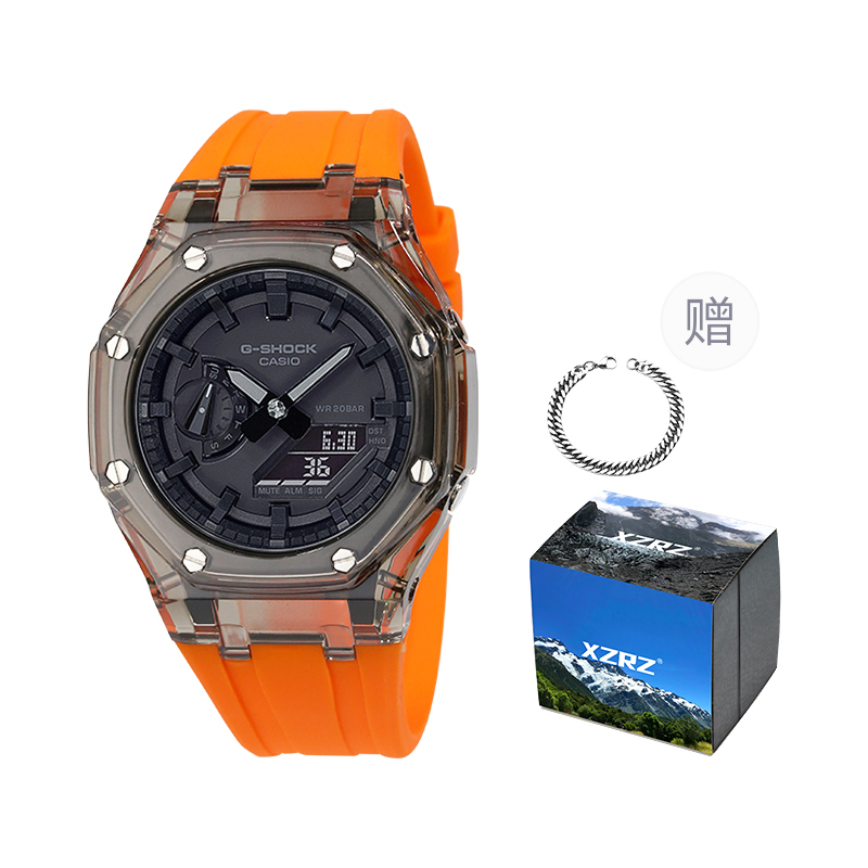 

CASIO Унисекс-часы с двумя жидкокристаллическими/аналоговыми дисплеями, 44,4 мм, черные