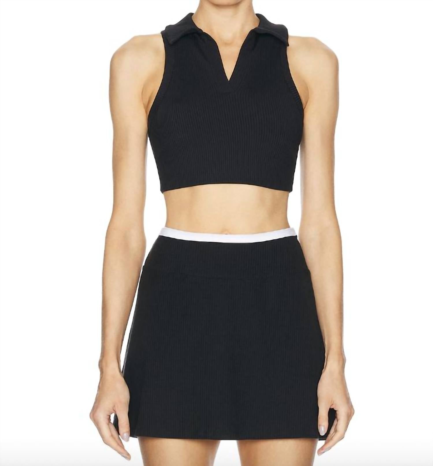 

Бюстгальтер Габриэлла с ребристым верхом в черном цвете Year of Ours