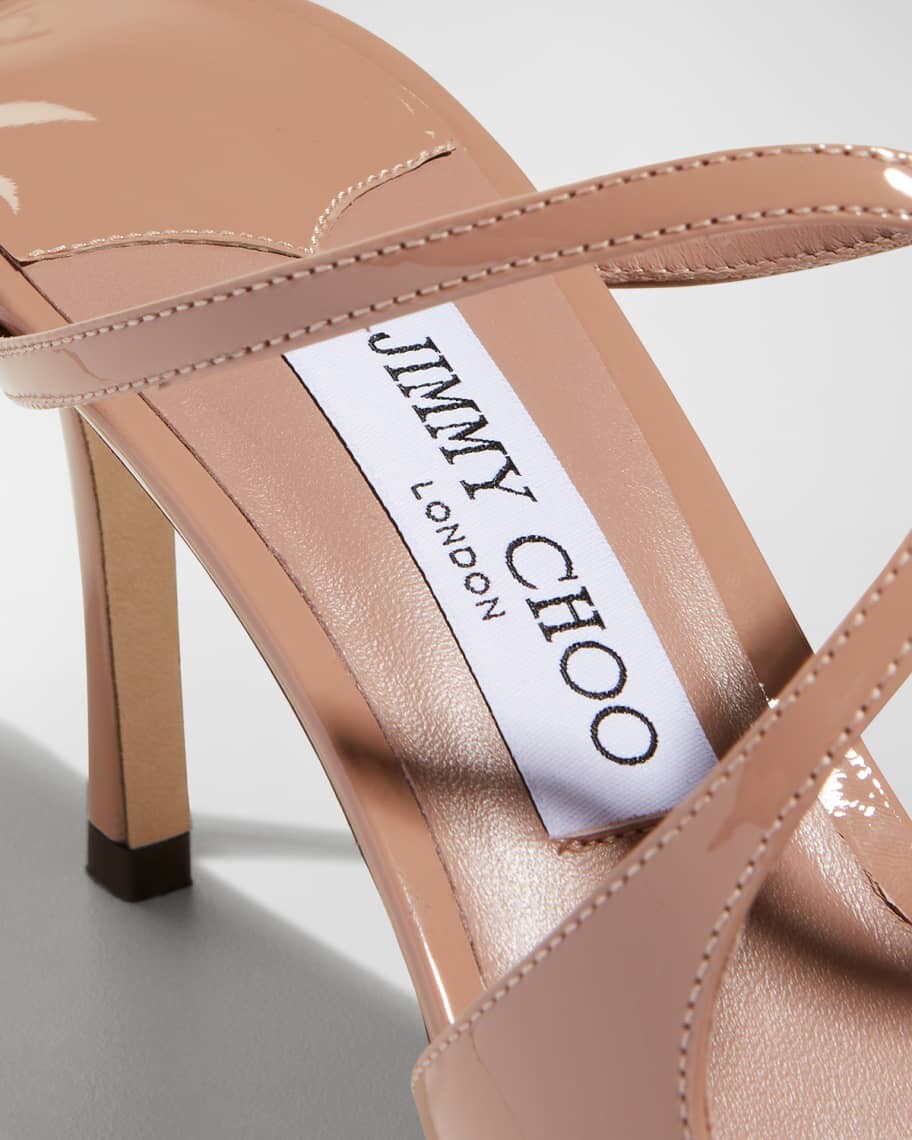 Сандалии-шлепанцы из лакированной кожи Anise Jimmy Choo — фото 4