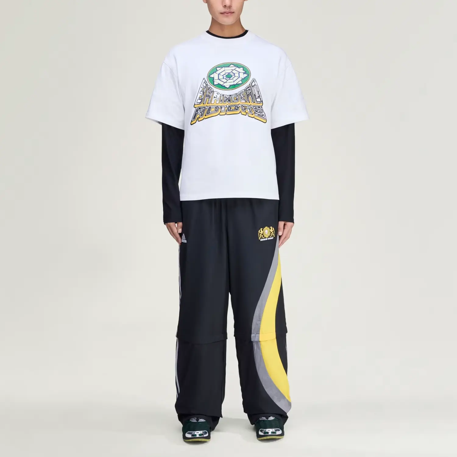 Брюки Brain Dead Sports Unisex Adidas Originals, черный — фото 4