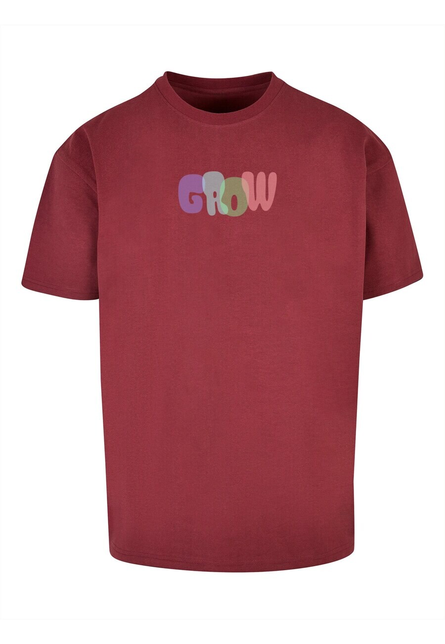 

Классическая футболка Merchcode Shirt Wording - Grow, цвет cherry red