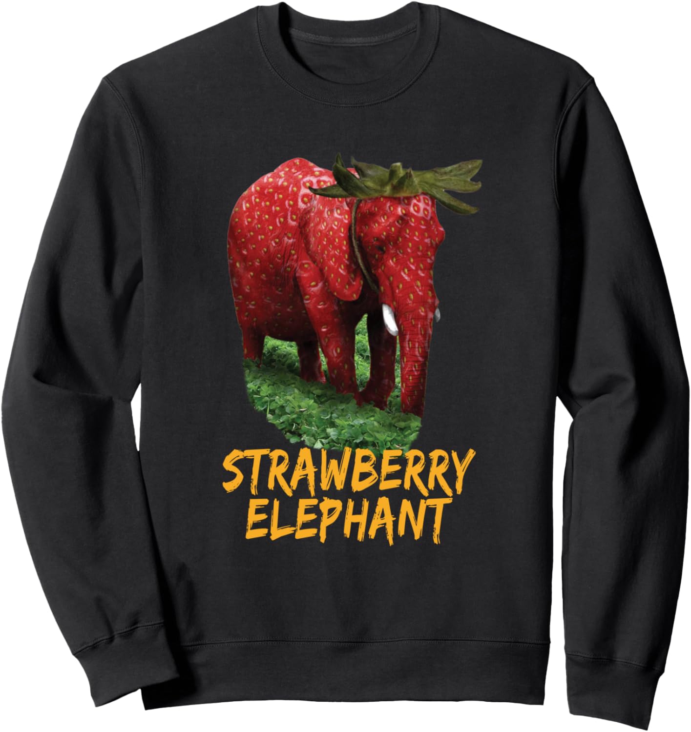 

Толстовка «Клубничный слон» Strawberry Elephant Memes, черный