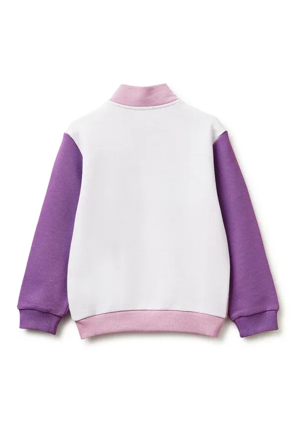 Толстовка на молнии United Colors Of Benetton, фиолетово-розово-белый — фото 2