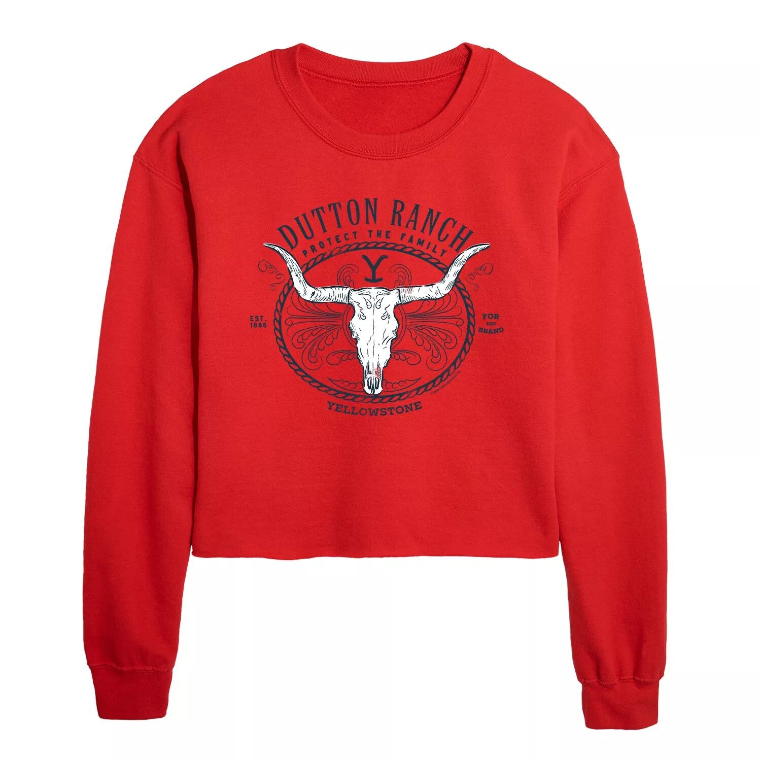 

Укороченный свитшот Yellowstone Longhorn Licensed Character, красный