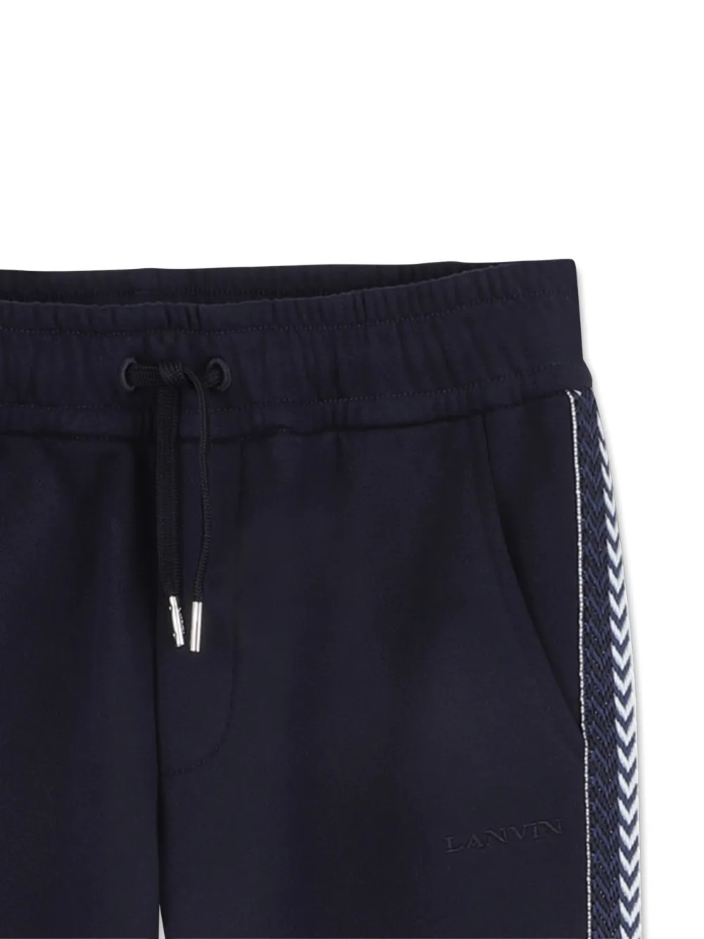 Спортивные брюки с узором Lanvin Enfant, синий — фото 3