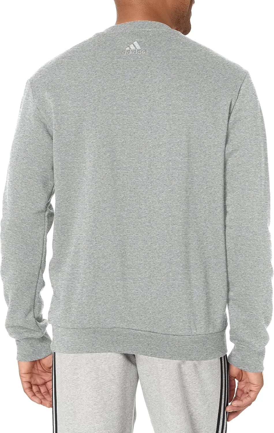 Толстовка Adidas Essentials Fleece с круглым вырезом, серый — фото 2