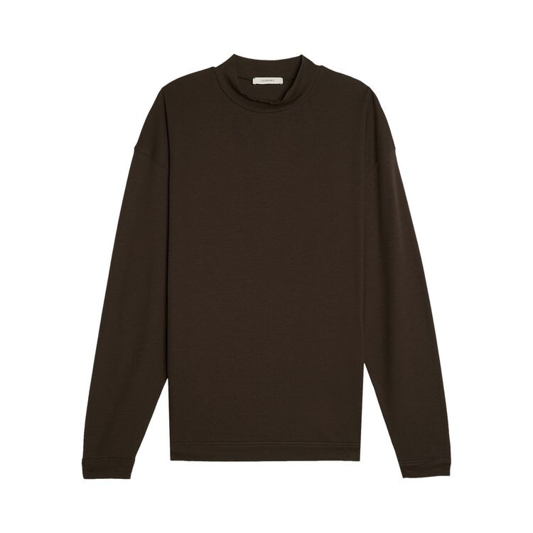 

Футболка Lemaire Mockneck Long-Sleeve Tee Dark Espresso, коричневый