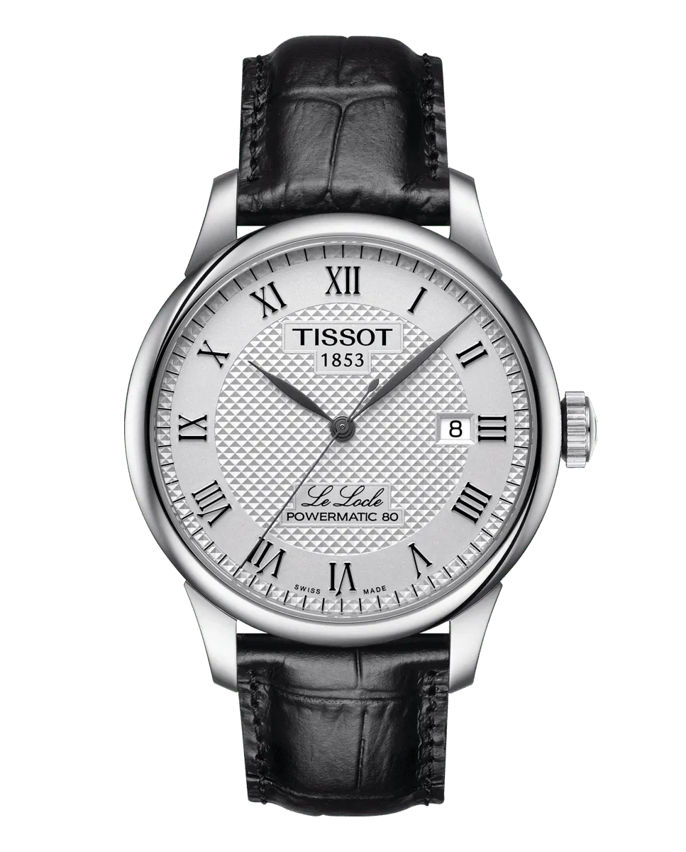 

Мужские часы Tissot Le Locle Automatic из стали с кожаным ремешком, серебряный