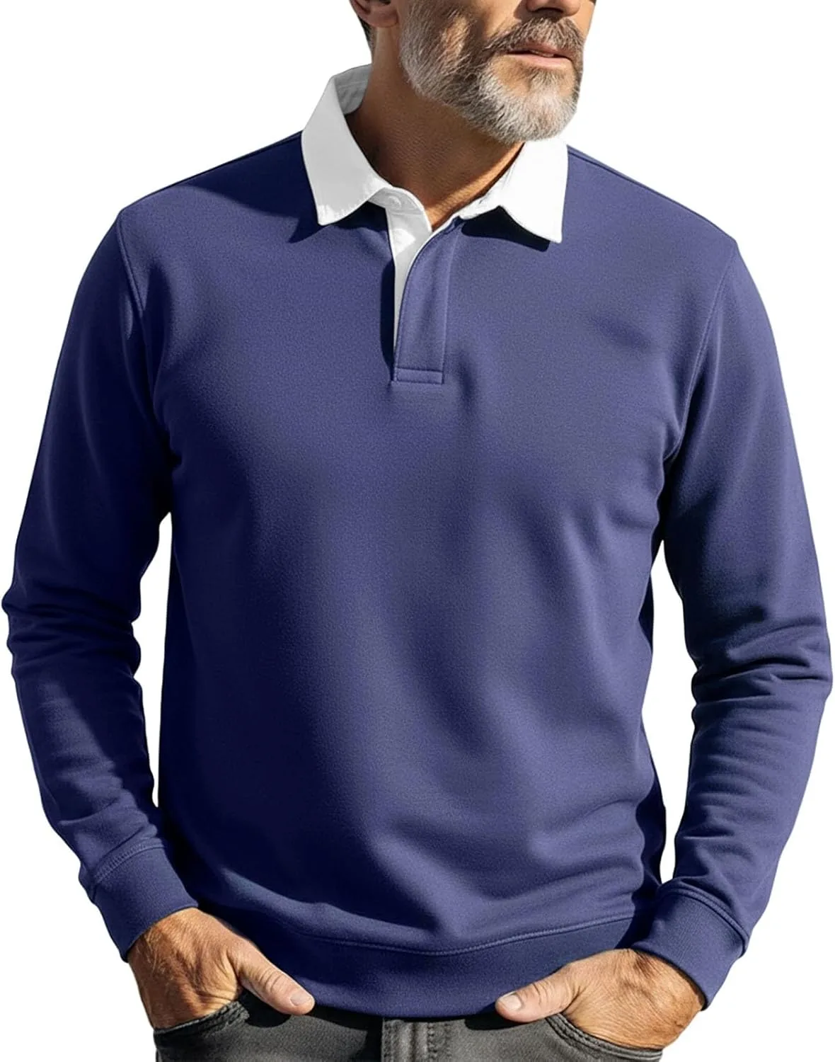 

Свитшот с воротником для мужчин — комфортный и повседневный для осени и зимы