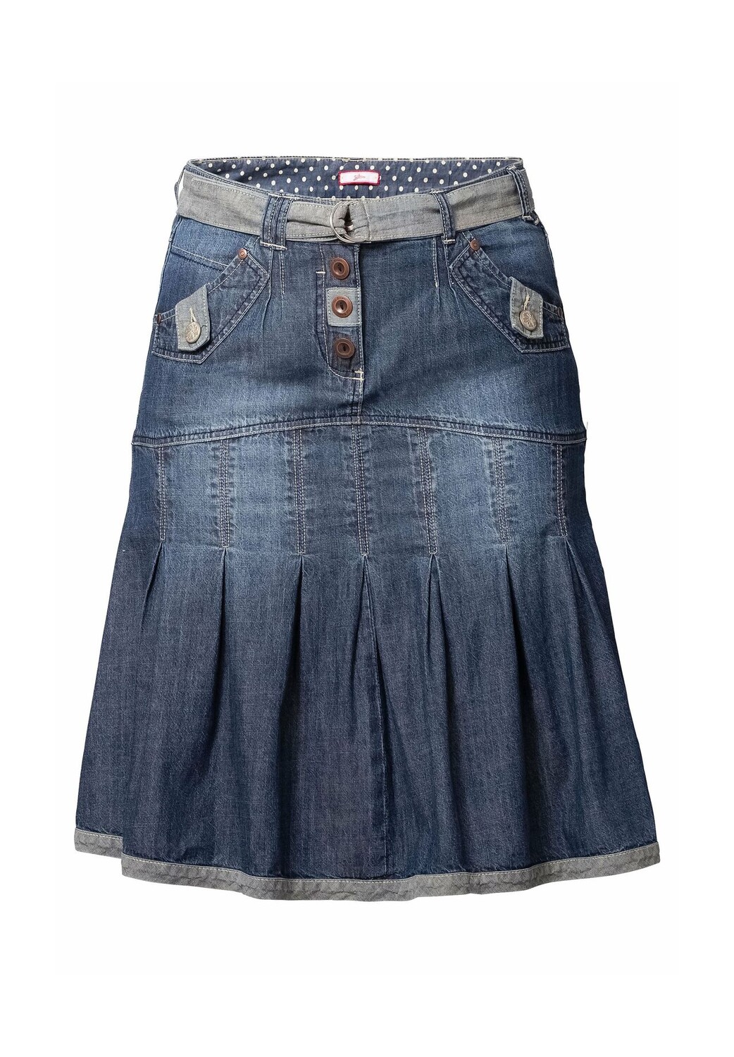 

Подол джинсовой юбки с ярким контрастом Sheego by JoeBrowns, цвет Blue Denim