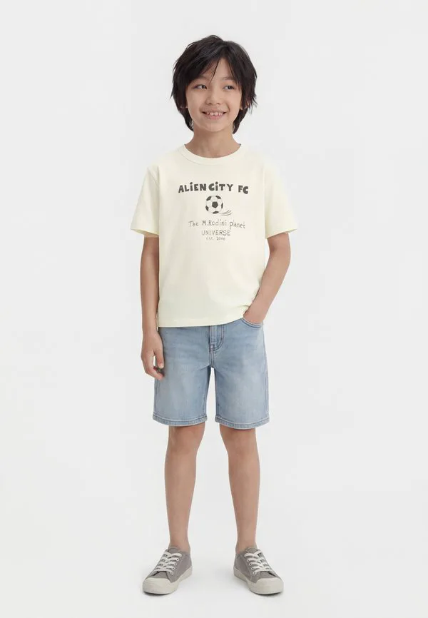 Футболка унисекс с принтом "инопланетный город" Mini Rodini, Off-White