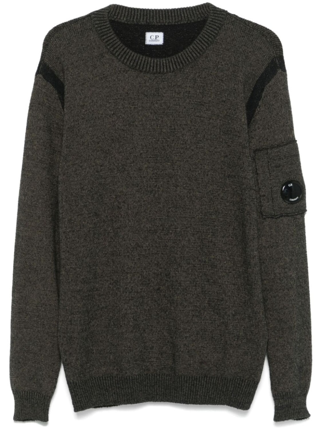 

CP Company Свитер с круглым вырезом и отделкой в виде линзы C.P. Company, серый