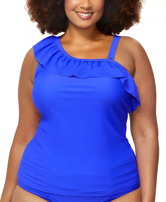 

Модный топ-танкини больших размеров Ysabel Raisins Curve, синий