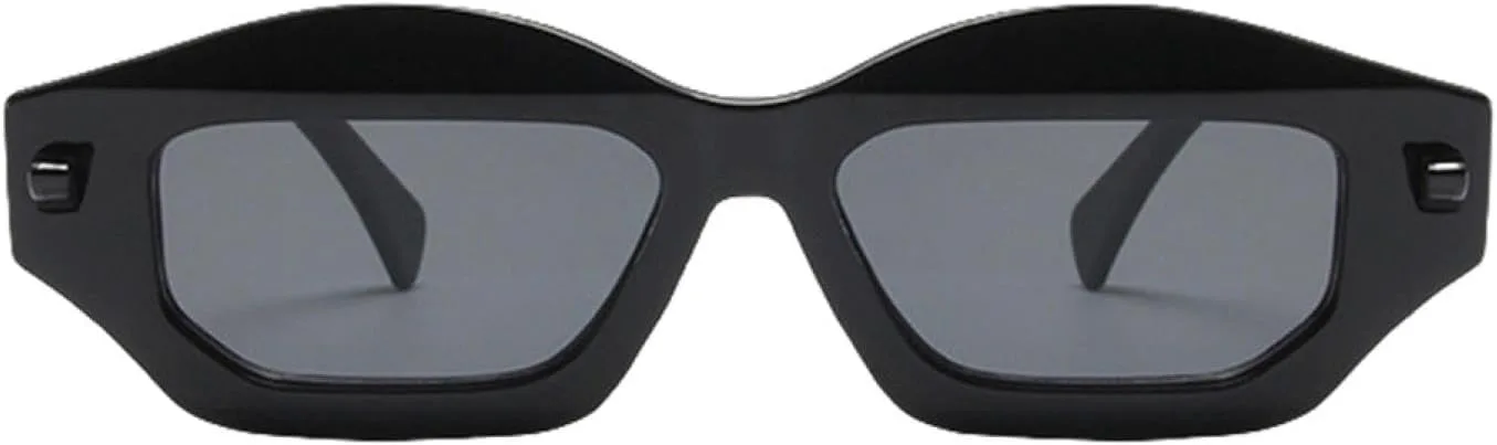 

Модные уникальные солнцезащитные очки «кошачий глаз» с многоугольными линзами, в стиле ретро, ​​для женщин и мужчин, с заклепками HHZZYVY, Clear Light Gray