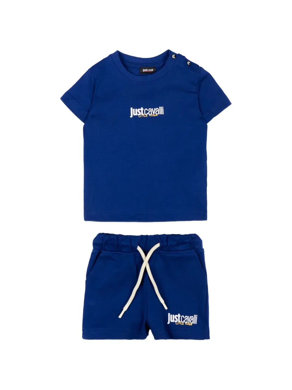 Комплект из футболки и шорт с логотипом Just Cavalli Kids, синий