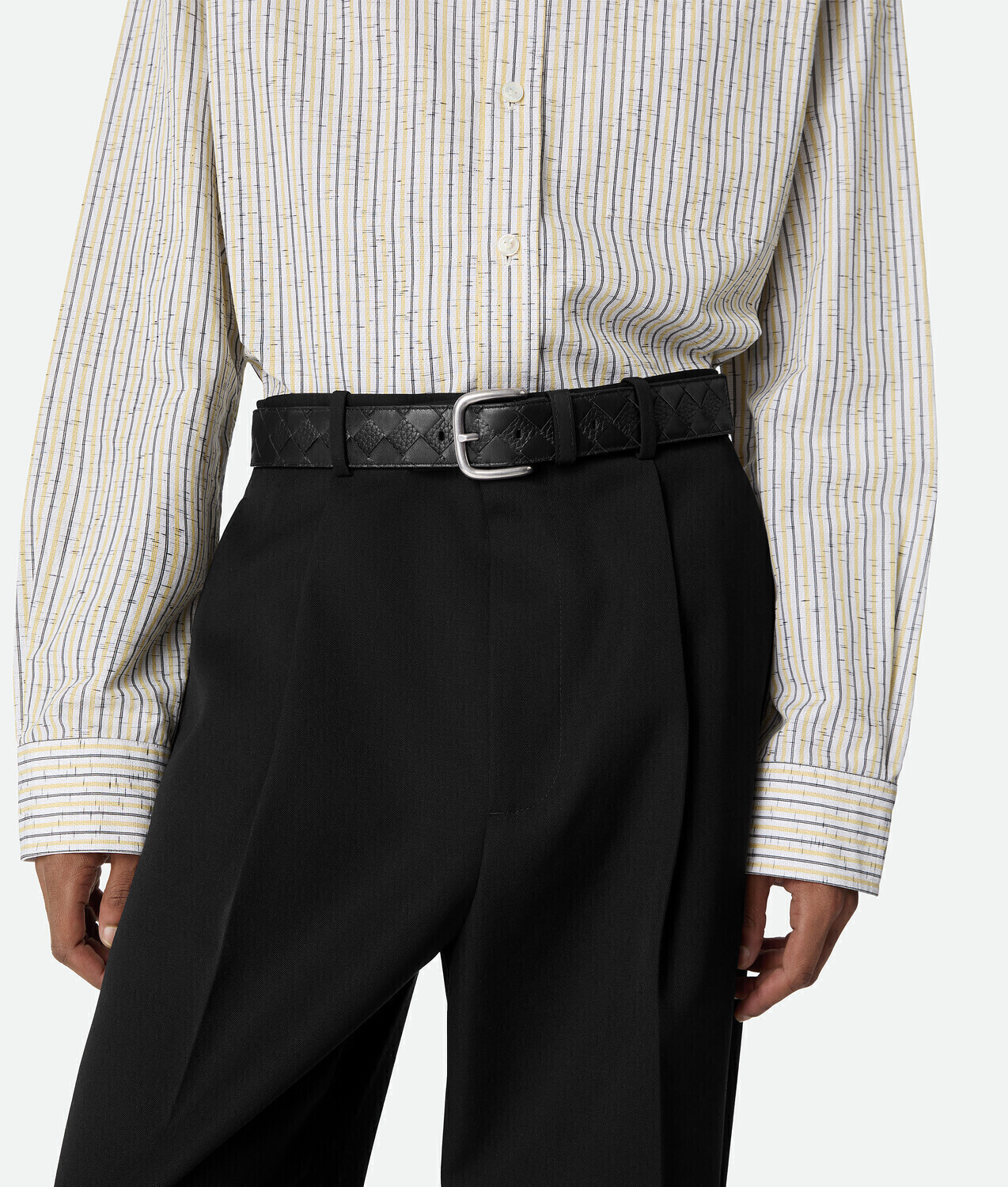 Пояс intrecciato BOTTEGA VENETA, черный — фото 2