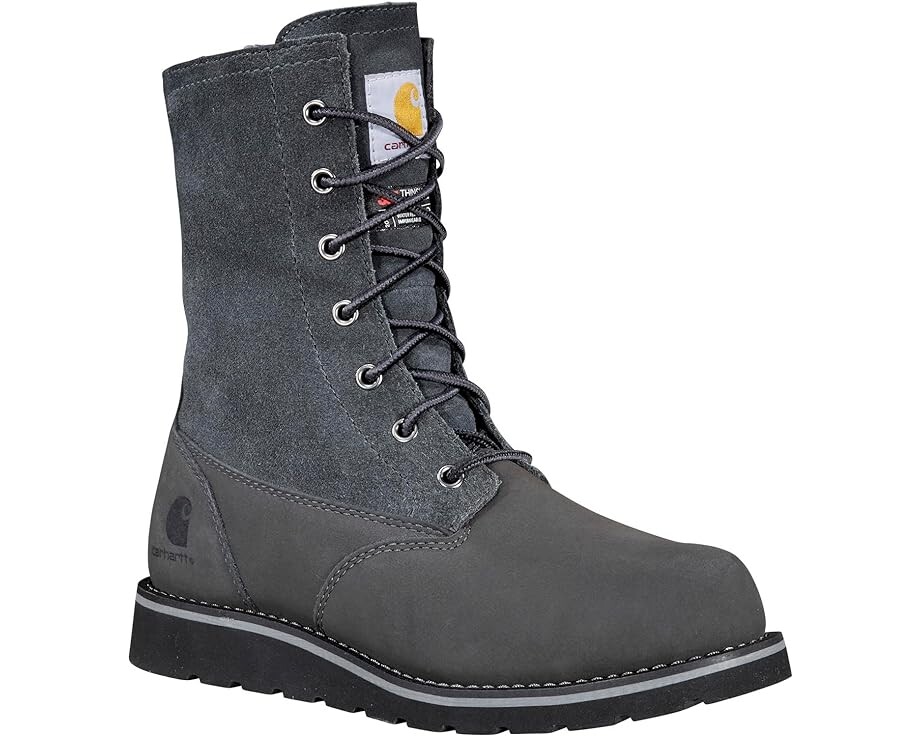 Ботинки Carhartt WP 8" Ins. Wedge Fold Down Winter, цвет Dark Grey Nubuck