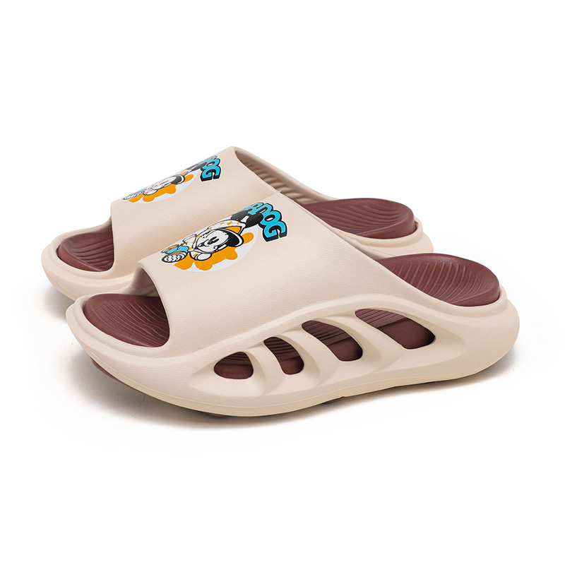 Детские тапочки с противоскользящей подошвой, водонепроницаемые, легкие, амортизирующие, с низким верхом BOBDOG, хаки/коричневый — фото 2