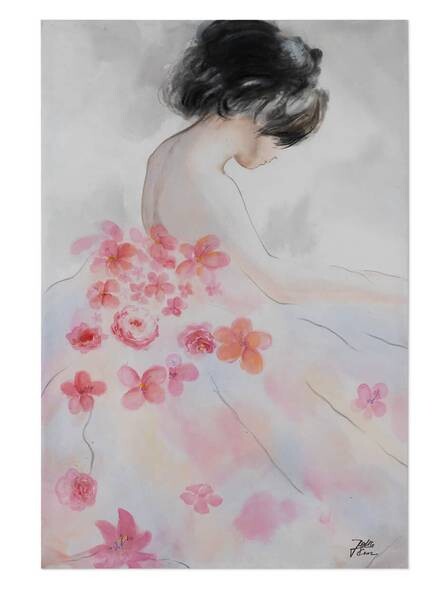 

Акриловая картина ручной работы KUNSTLOFT Floral Beauty цвет hellrosa/multicolor