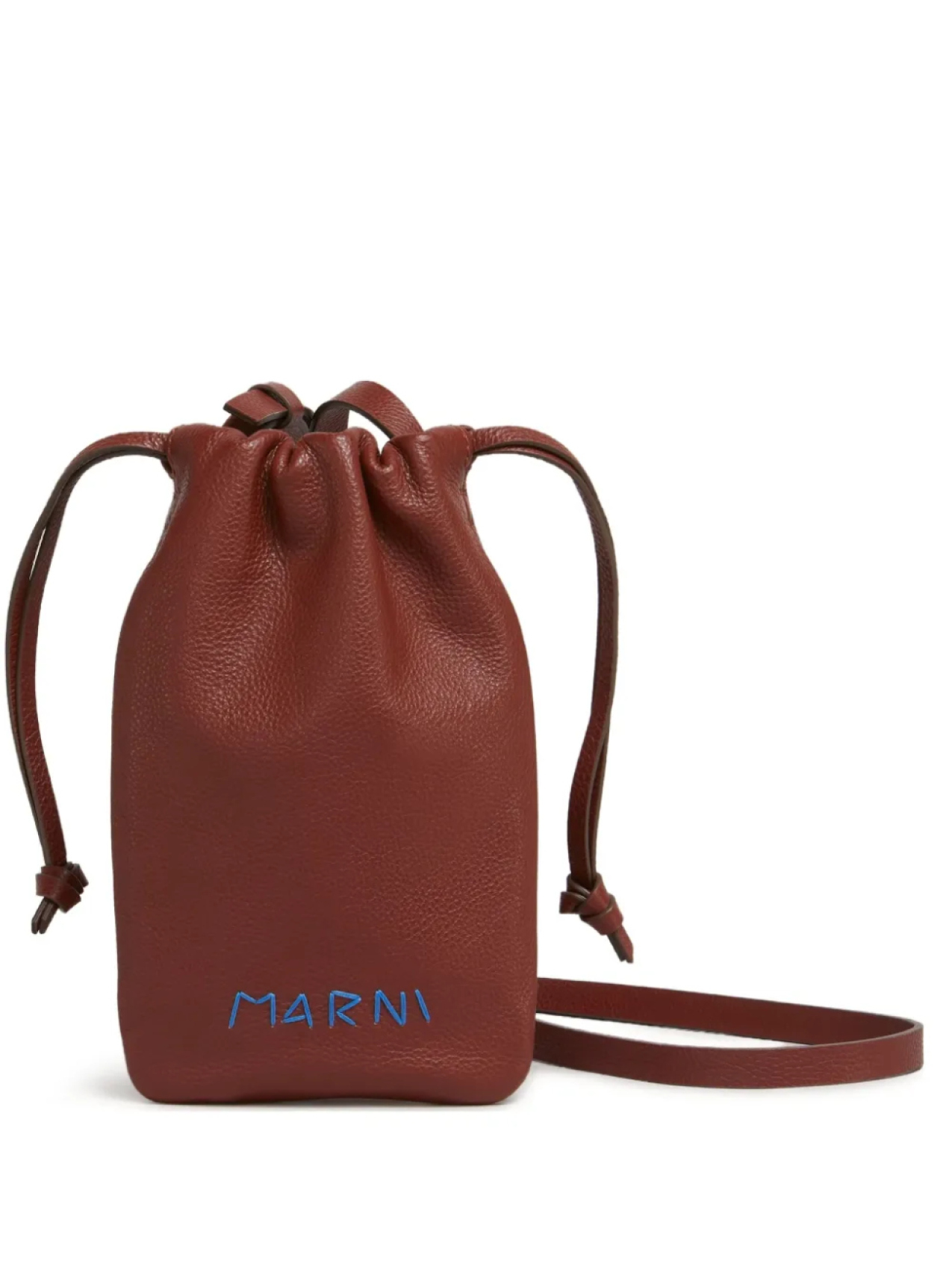 

Кожаный кошелек с завязками на шнурке Marni, красный