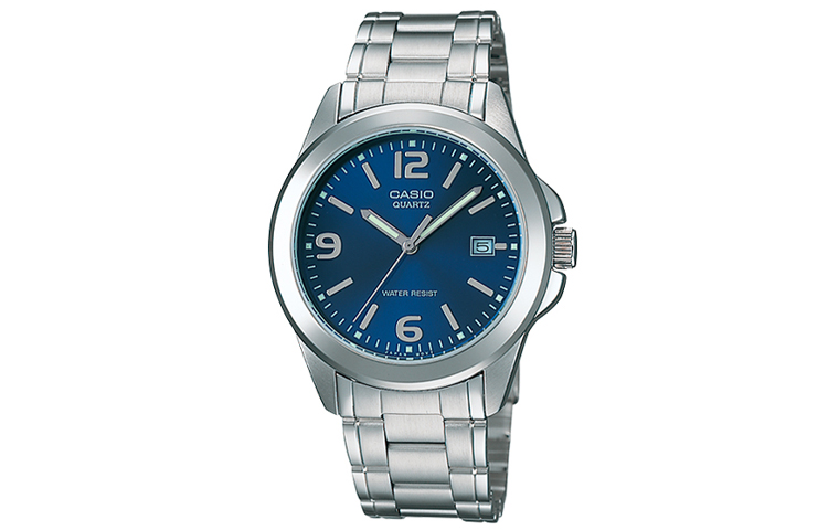 

CASIO Часы Men Standard Series Blue Watch MTP-1215A-2A, Silver Strap Blue Dial