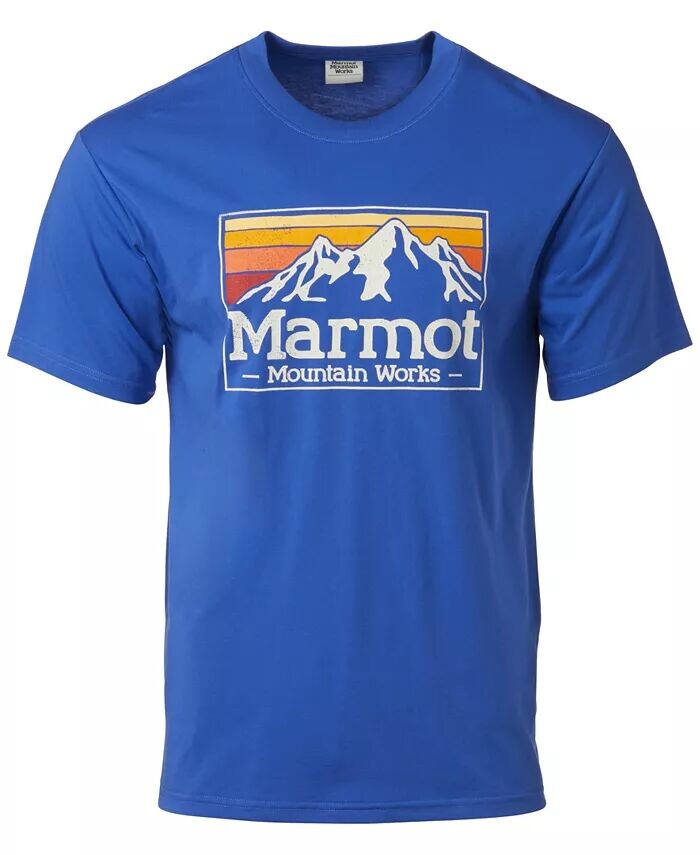 

Мужская футболка с короткими рукавами и графическим логотипом Mountain Works Gradient Logo Marmot, синий