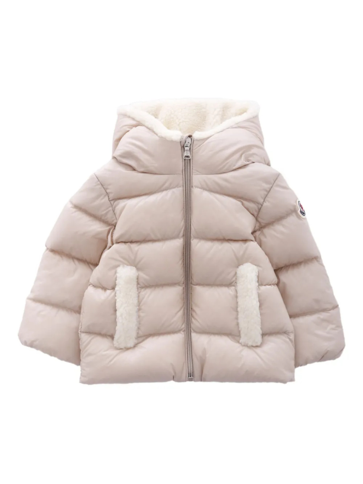 

Moncler Enfant стеганая куртка Bluma с капюшоном, нейтральный