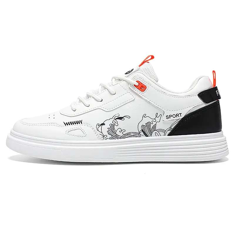 

Амортизирующие, износостойкие, сбалансированные, низкие, мужские кроссовки для скейтбординга Yi Jiabao, White Black