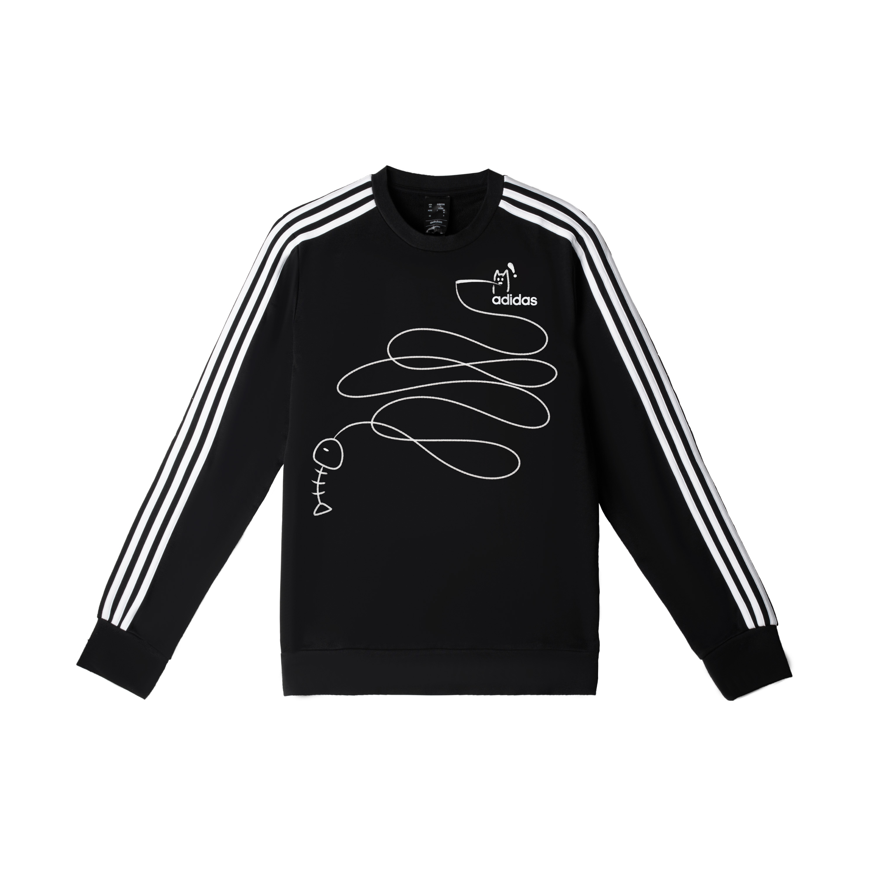 

Adidas Свитшот мужской черный с круглым вырезом Moderate