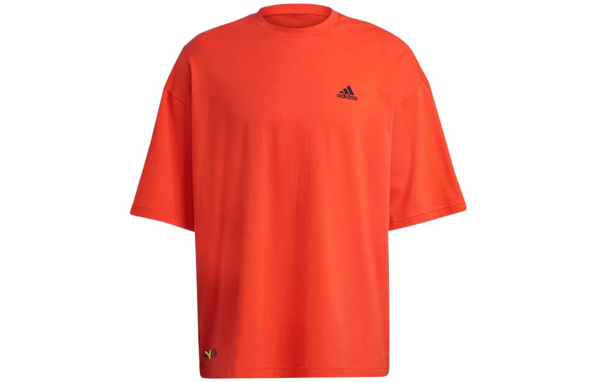 

Adidas Футболка унисекс полунеоново-красные