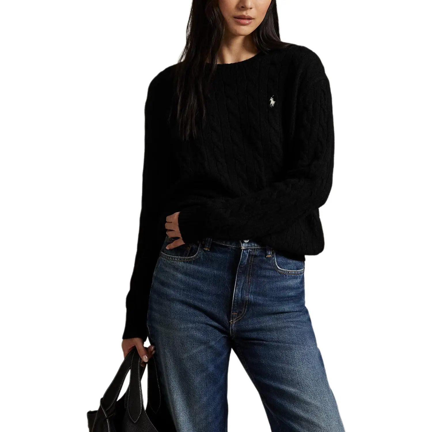 Свитер FW25 женский Polo Ralph Lauren, polo черный — фото 4