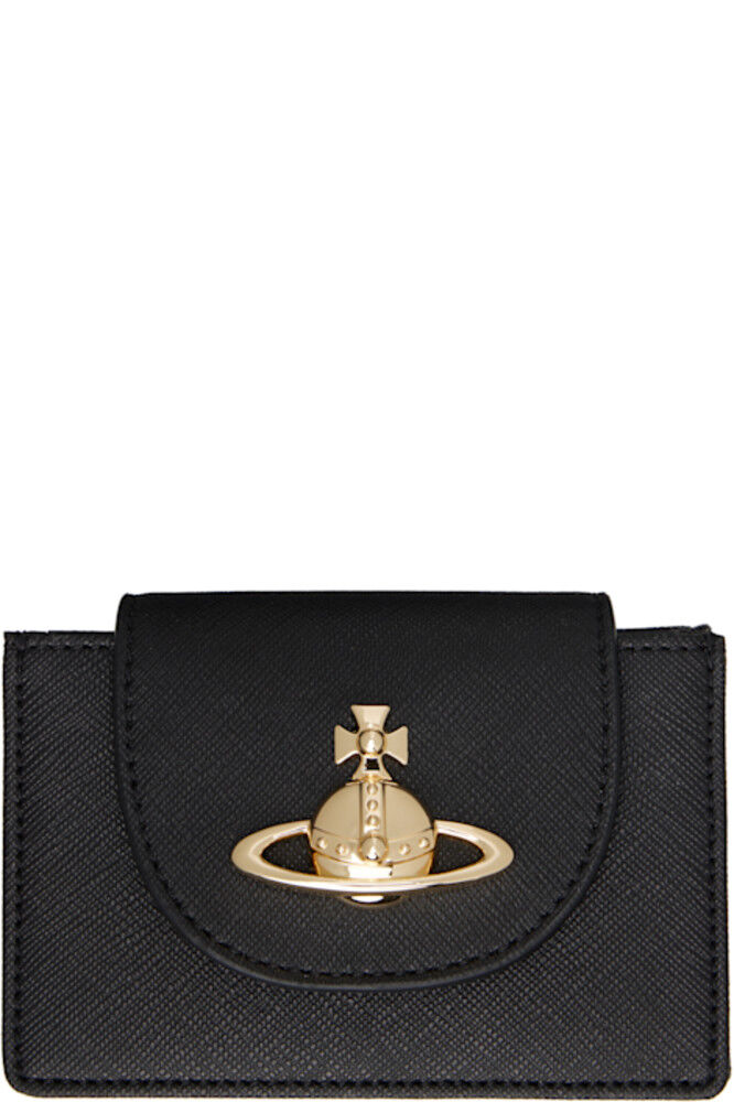 

Черный держатель для карт с клапаном Vivienne Westwood