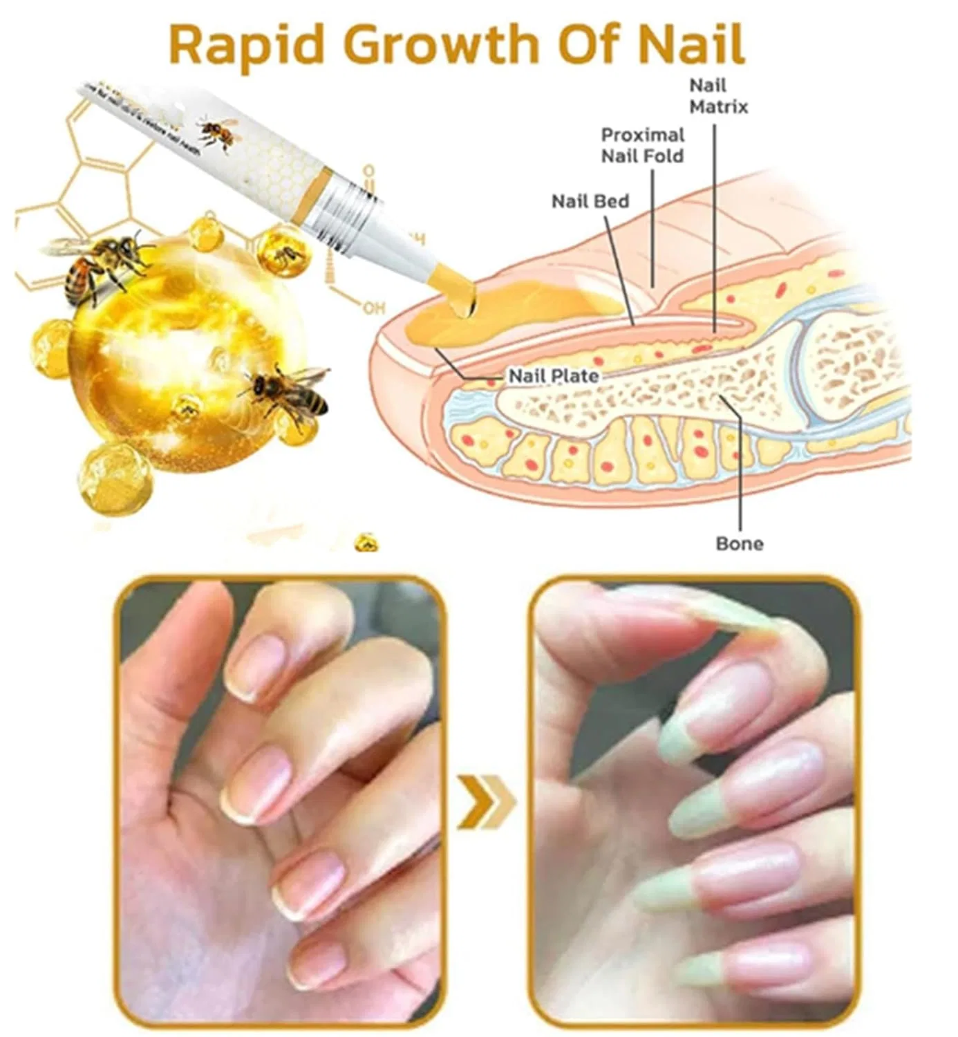 Гель для роста и восстановления ногтей Nailplus Strong 7 Days Growth Petsburg, 1Pcs — фото 4