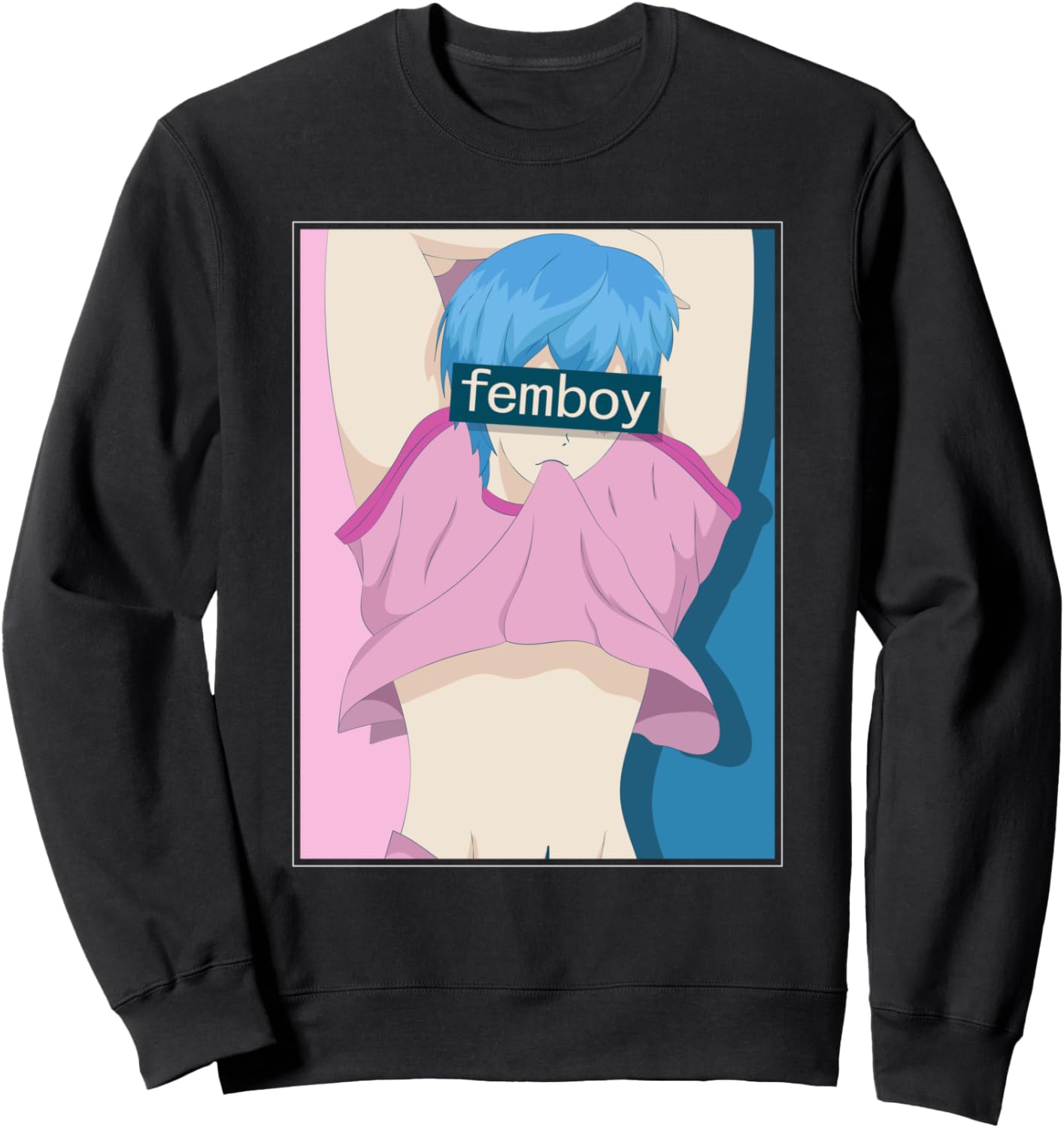 

Футболка в стиле аниме-фембой, кроссдрессинг, яой, пастельные тона, черная Anime Femboy Crossdressing Clothes